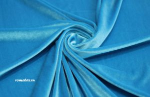 Ткань для брюк
 Бархат для штор стрейч цвет голубой